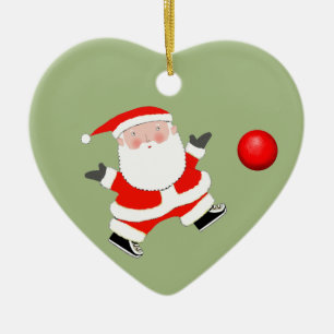 Personalised Kickball Christmas Ceramic Tree Decoration