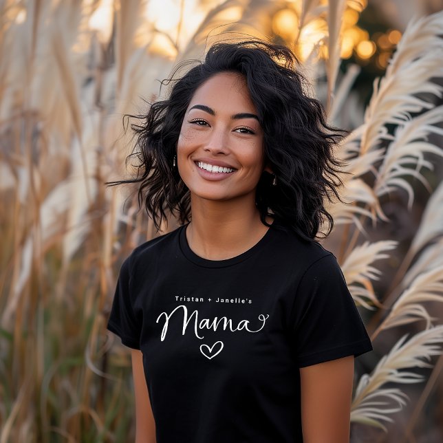 Personalised Kid Names Mama Script T-Shirt (Creator Uploaded)