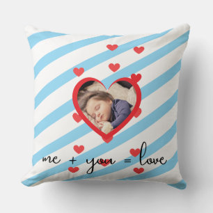 Personalised Kid Photo  – Me + You = Love Cushion