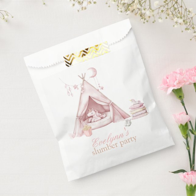 Personalised kid sleepover slumber Birthday Party  Favour Bags (Sealed)