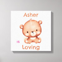 Personalised Kids Affirmation Brown Bear Nursery