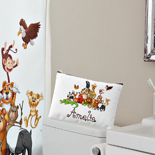 Personalised Kid's animals  Accessory Pouch