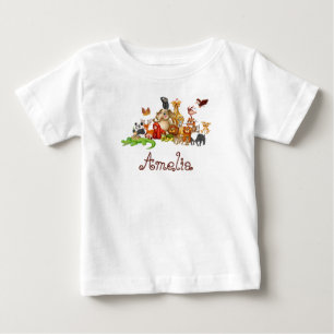 Personalised Kid's animals  Baby T-Shirt