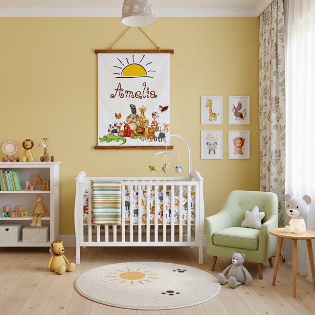 Personalised Kid's animals   Hanging Tapestry (Creator Uploaded)