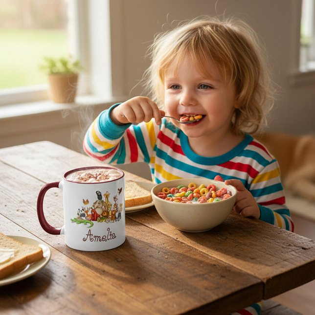 Personalised Kid's animals  Mug (Creator Uploaded)