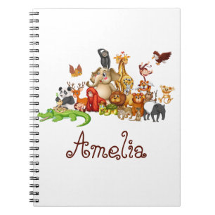 Personalised Kid's animals  Notebook