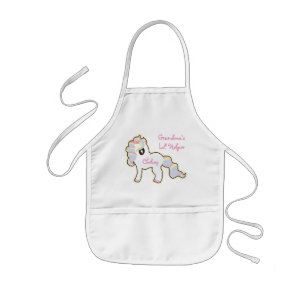 Personalised Kids Apron/Unicorn-Grandma lil Helper Apron