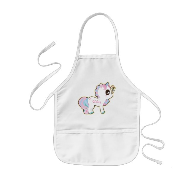 Personalised Kids Apron/Unicorn Kids Apron (Front)