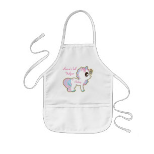 Personalised Kids Apron/Unicorn-Nana's lil Helper Kids Apron