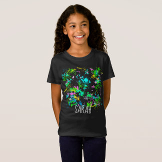 Personalised kids artist paint splatter shirt