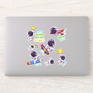 Personalised Kids Astronaut Name Label Stickers