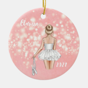 Personalised Kids Ballerina Christmas Ornament