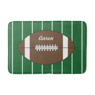 Personalised Kids Bathroom Football Bath Mat Rug
