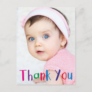 Personalised Kids Birthday Thank You Postcard