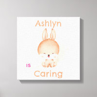Personalised Kids Bunny Art | Nursery Deco