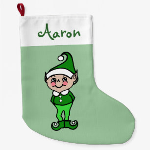 Personalised Kids Christmas Elf Stocking