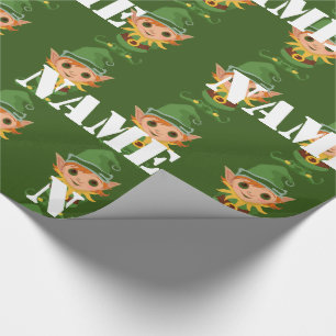 Personalised Kids Christmas Elf Wrapping Paper