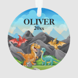 Personalised Kids Christmas Ornament Dinosaur