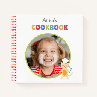 Personalised Kids Cookbook (Your Photo)  Notebook