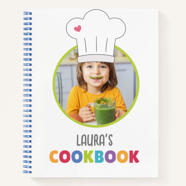 Personalised Kids Cookbook (Your Photo)  Notebook (Front)