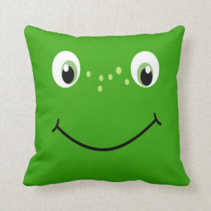Personalised Kid's Cute Frog Amphibian Pillow