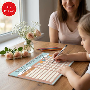 Personalised Kids Daily Routine Checklist Colourfu Notepad