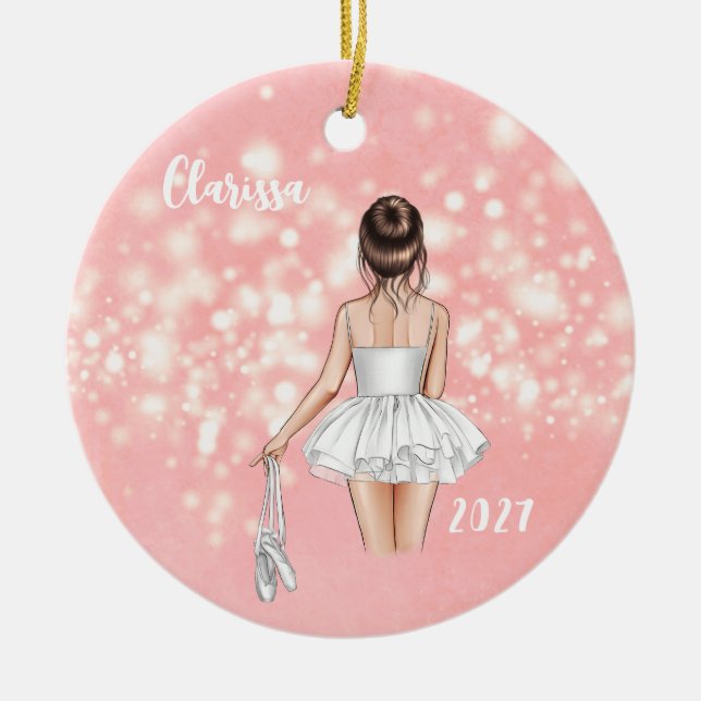 Personalised Kids Dance Christmas Ornament (Front)