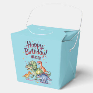 Personalised Kids Dinosaur Birthday Favour Box