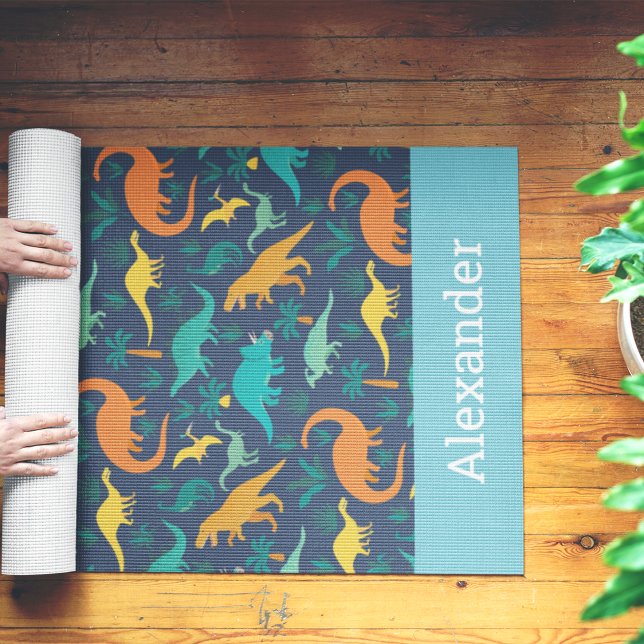 Personalised Kids Dinosaur Pattern Yoga Mat (Creator Uploaded)