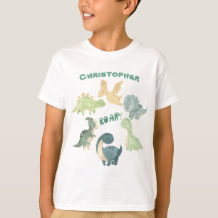 Personalised Kid's Dinosaur  T-Shirt