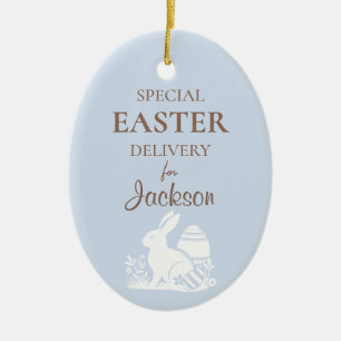Personalised Kids Easter Basket Tag Ornament