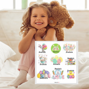 Personalised Kids Easter Custom-Cut Vinyl Sticker