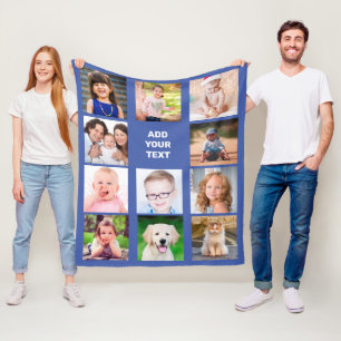 Personalised Kids Family Photo Fleece Blanket