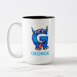 Personalised Kids Funny Monstrers Mug, Kids gifts Two-Tone Coffee Mug