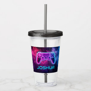 Personalised Kids Gaming Controller Acrylic Tumbler