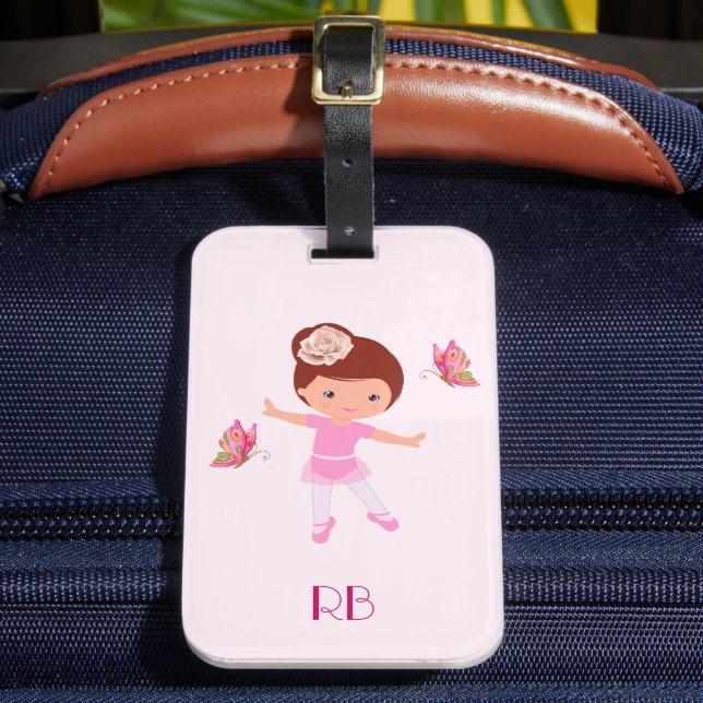 Personalised kids Girl Luggage Tag (Front Insitu 2)