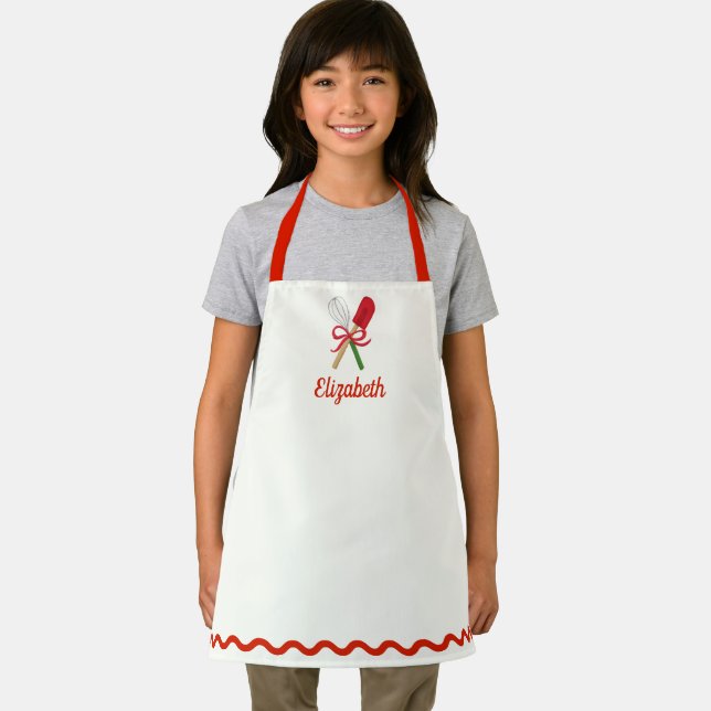 Personalised Kids Holiday Baking  Apron (Insitu)