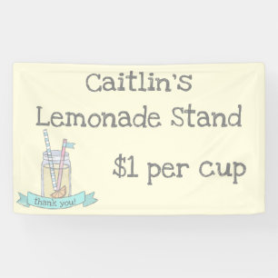 Personalised Kids Lemonade Stand Banner