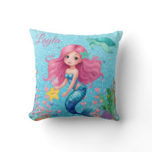 Personalised Kid's Mermaid Pillow 