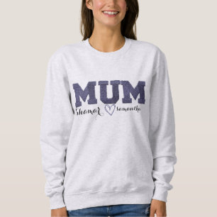 personalised kids name embroidered mother's day  sweatshirt