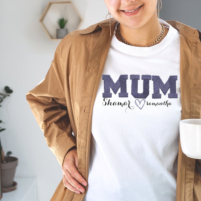 personalised kids name embroidered mother's day  T-Shirt (Creator Uploaded)