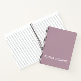 Personalised Kids Name Purple School Notebook
