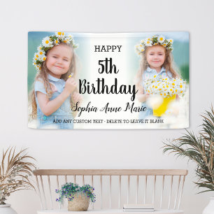 Personalised Kids Photo Collage Any Age Birthday Banner
