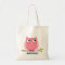 Personalised kids Pink Owl Tote Bag