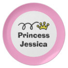 Personalised kids plate | Girl princess crown