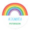 Personalised Kids Rainbow Colourful