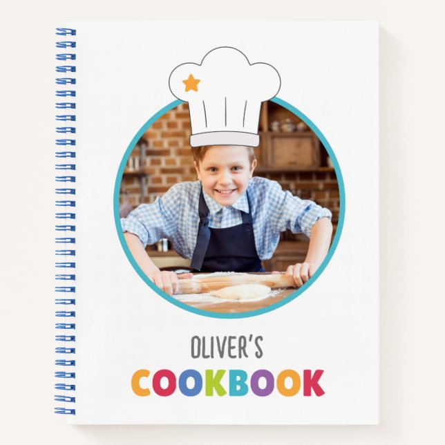 Personalised Kids Recipe Book (Your Photo)  (Front)