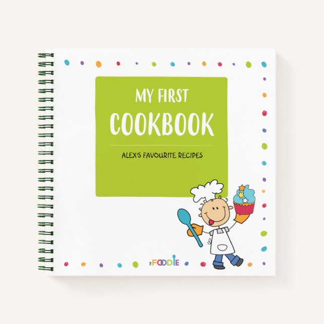 Personalised Kids Recipe Notebook (Front)