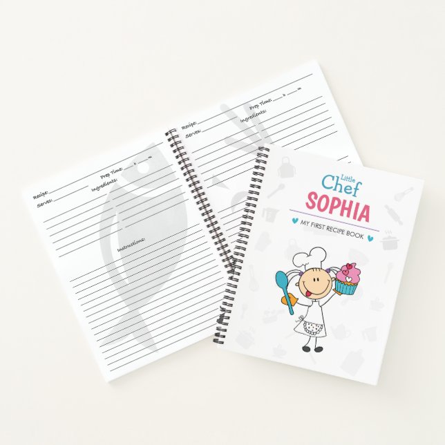 Personalised Kids Recipe Notebook – Little Chef (Inside)
