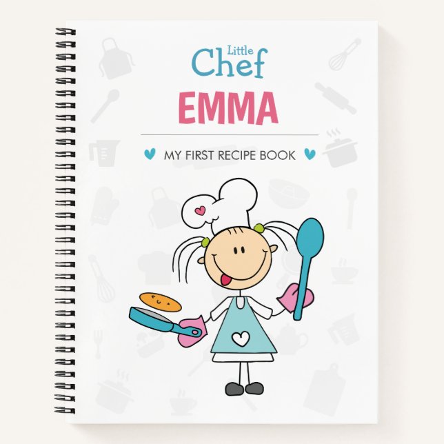 Personalised Kids Recipe Notebook – Little Chef (Front)